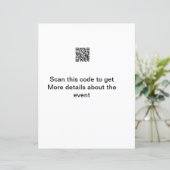 Simple Q R code scan business event template atext (Standing Front)