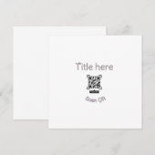 Simple Q R code scan business event template atext (Front/Back)