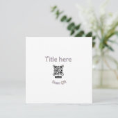 Simple Q R code scan business event template atext (Standing Front)