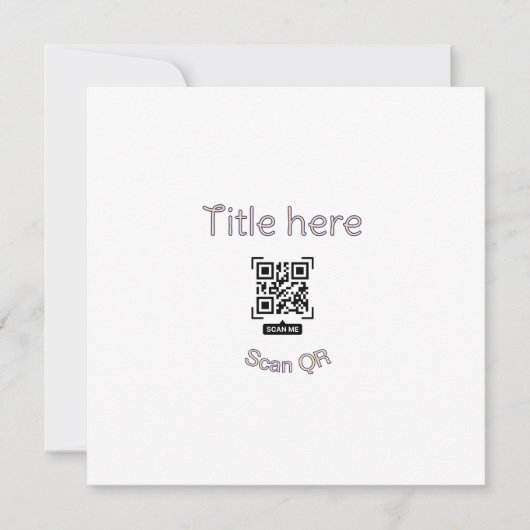 Simple Q R code scan business event template atext (Front)