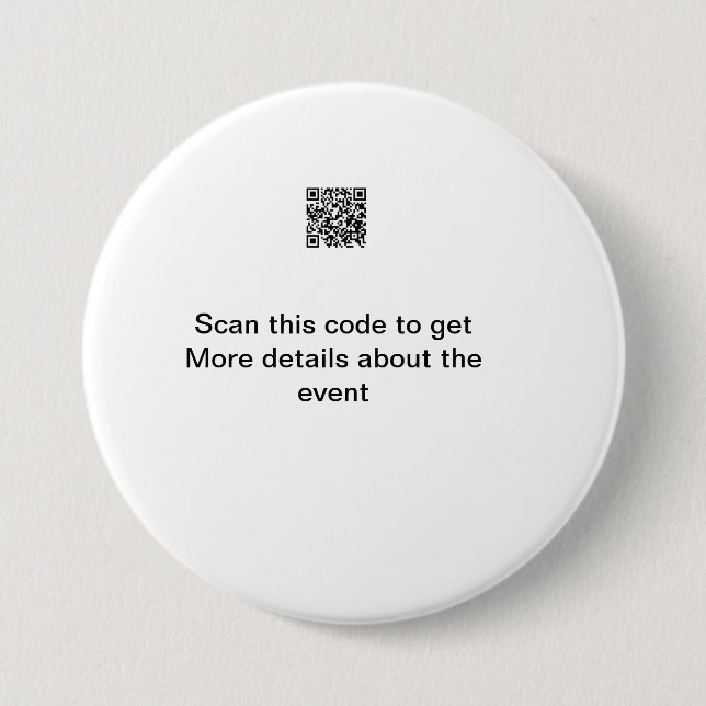 Simple Q R code scan business event template atext Button (Front)