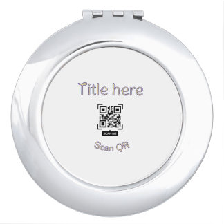 Simple Q R code scan business event template atext Compact Mirror