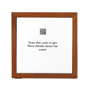 Simple Q R code scan business event template atext Desk Organizer