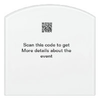 Simple Q R code scan business event template atext