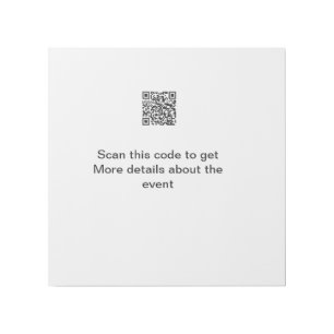 Simple Q R code scan business event template atext Gallery Wrap