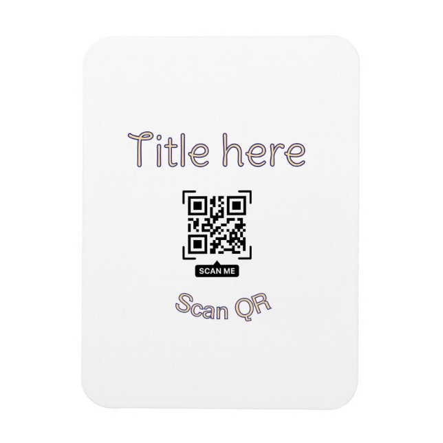Simple Q R code scan business event template atext Magnet (Vertical)