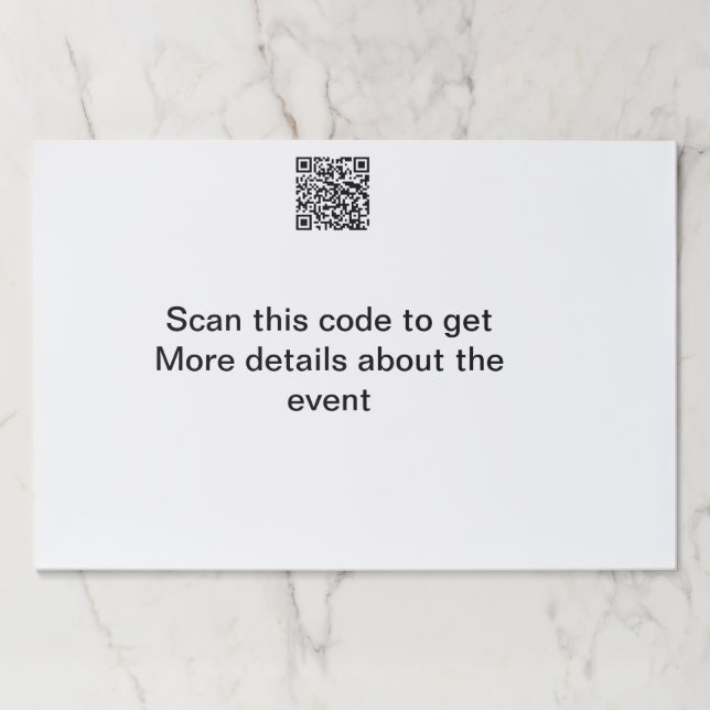 Simple Q R code scan business event template atext Paper Pad (Front)