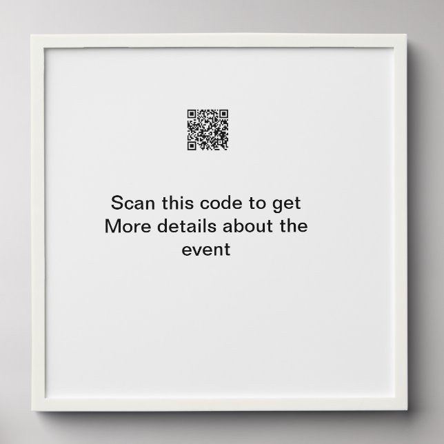 Simple Q R code scan business event template atext Peel And Stick Photo Tile (Front Set)
