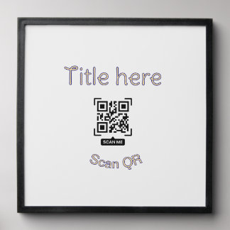 Simple Q R code scan business event template atext Peel And Stick Photo Tile