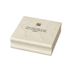 Simple Q R code scan business event template atext Rubber Stamp