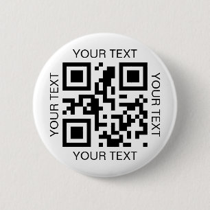 Simple QR Code and Custom Text Promotional Button