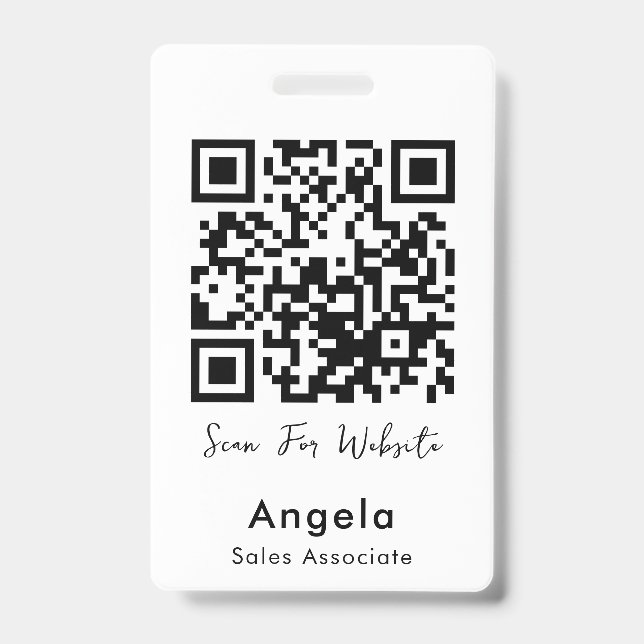 Simple qr code badge (Front)
