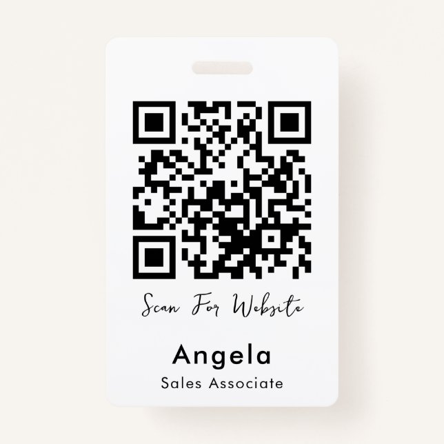 Simple qr code badge (Front)