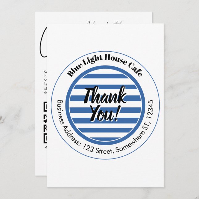 Simple QR Code Cake Card Template (Front/Back)