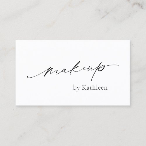 Simple QR Code Elegant Makeup Artist Modern Business Card