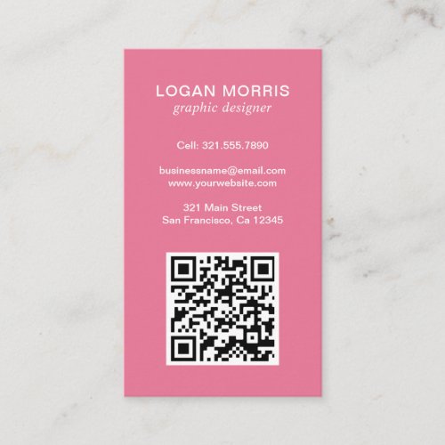 Simple QR Code Modern Business Card