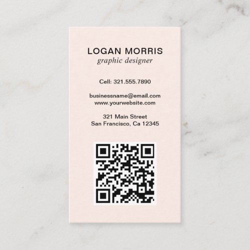 Simple QR Code Modern Business Card