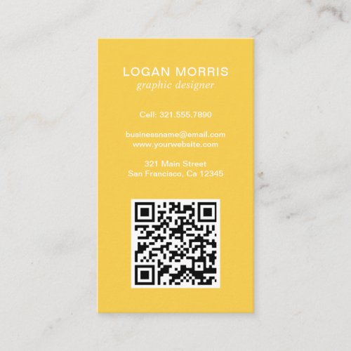 Simple QR Code Modern Business Card