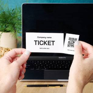 Simple qr code modern professional Event Ticket