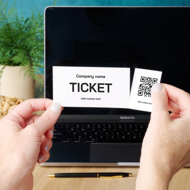 Simple qr code modern professional Event Ticket (Insitu (HandHeld))