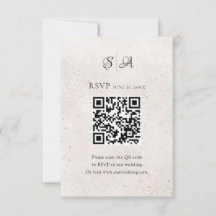 Simple QR Code Monogram Wedding