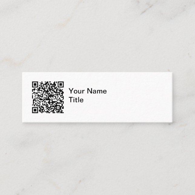 Simple QR Code Promotional Business Cards (Front)