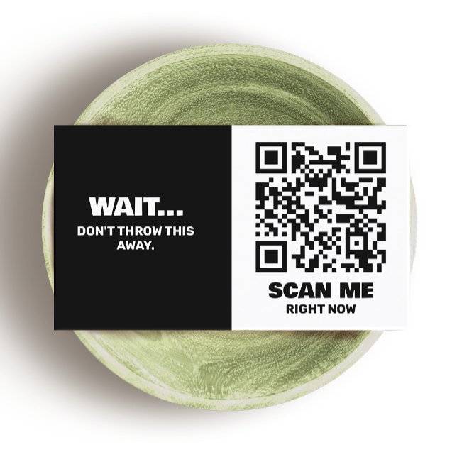 Simple QR Code Promotional Insert (Simple Blacjk and white QR Code Business Card)