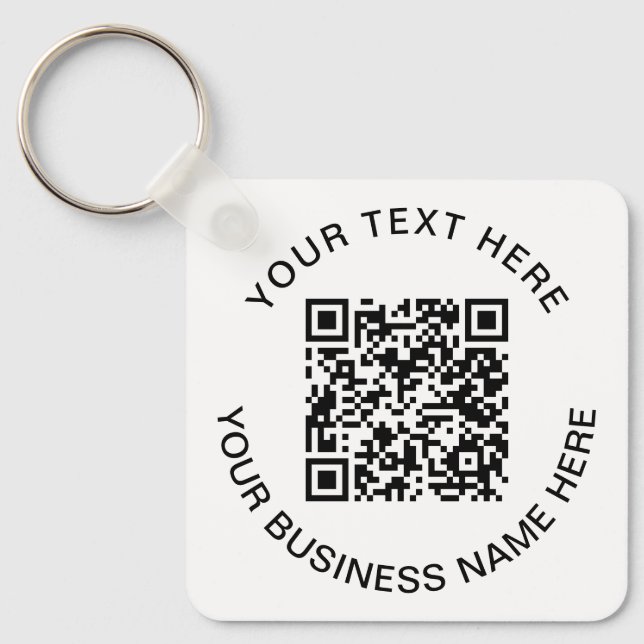 Simple QR Code Promotional Keychain (Front)