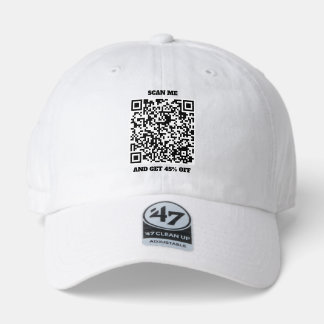 Simple Qr Code Scan Me Promotion Giveaway Business 47 Brand Hat