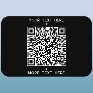 Simple QR Code Text Business Promotional Black Metal Sign