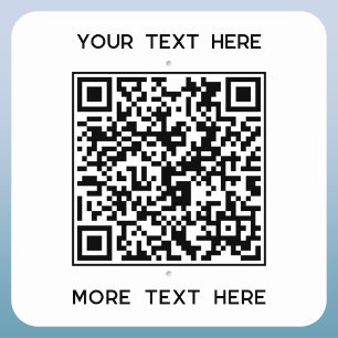 Simple QR Code Text Business Promotional Metal Sign