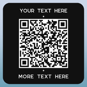 Simple QR Code Text Business Promotional Metal Sign