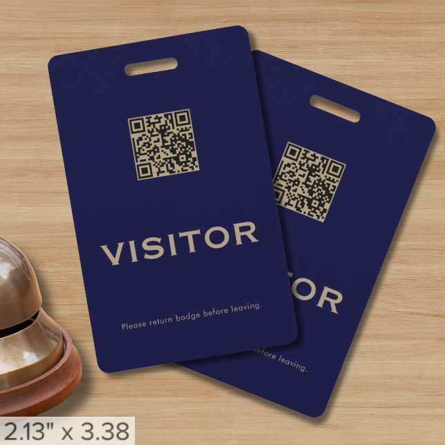 Simple QR Code Visitor Badge (Creator Uploaded)