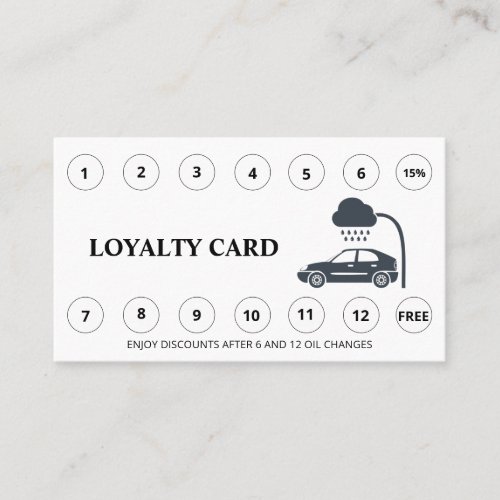  Simple QR Thank You Rewards Car Wash LOGO Loyalty Card