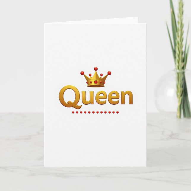 Simple Queen Crown Card (Front)