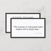Simple Quote Business Card for Authors, Writers (Front/Back)