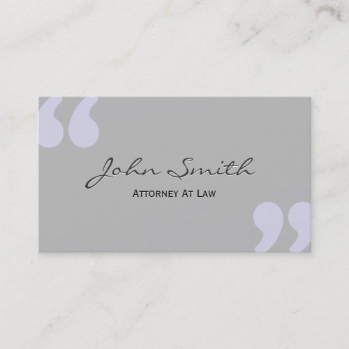 Simple Quote Marks Attorney/Lawyer Business Card