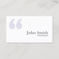Simple Quotes Proofreading Business Card