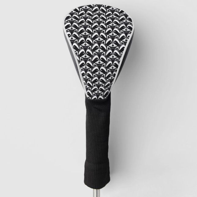 Simple Raccoon Design Golf Head Cover (Front)