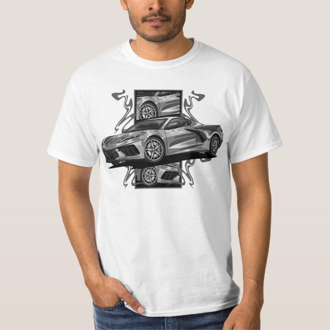 Simple Racing Car Sketch T-Shirt (Front)