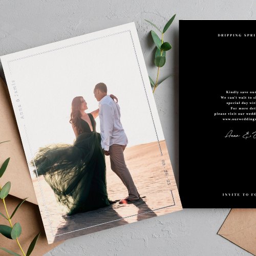 Simple Radiance Wedding Save the Date Foil Invitation