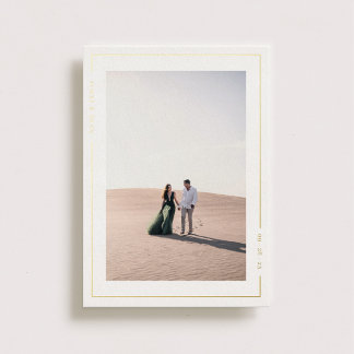 Simple Radiance Wedding Save the Date Gold Foil Invitation