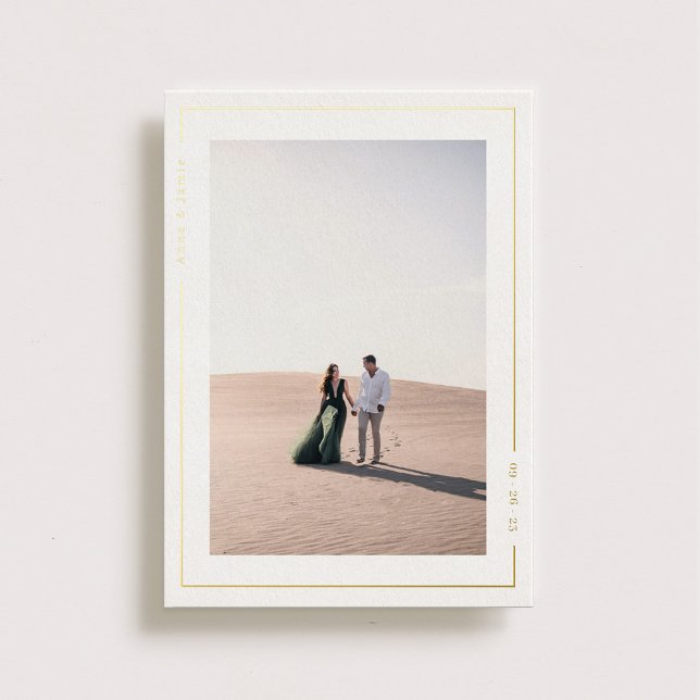 Simple Radiance Wedding Save the Date Gold Foil Invitation (Creator Uploaded)