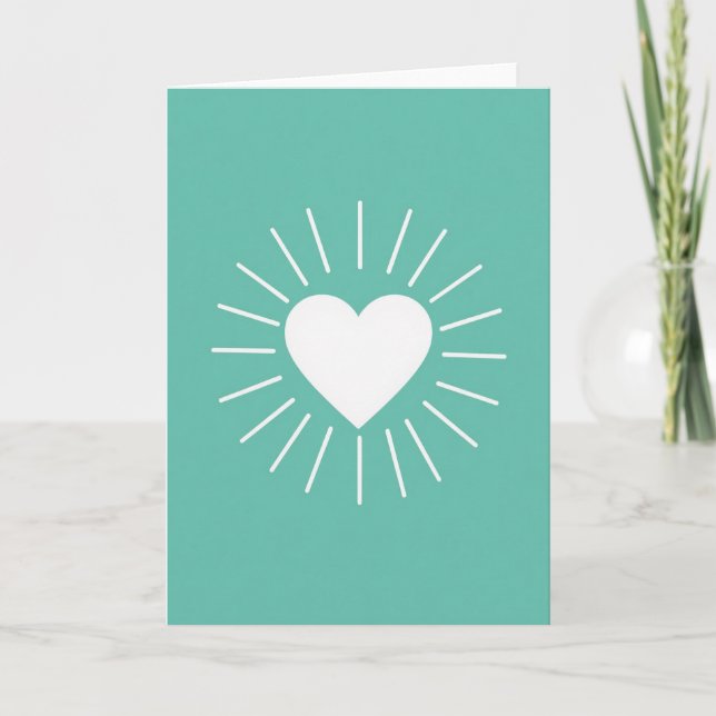 Simple Radiant Heart Card (Front)