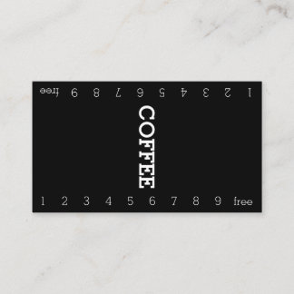 Simple Rails Number Loyalty Coffee Punch-Card Card