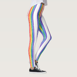 Simple Rainbow stripes  Gay month Leggings