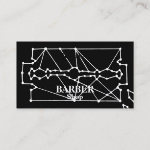 Simple Razor Blade Barber Business Card