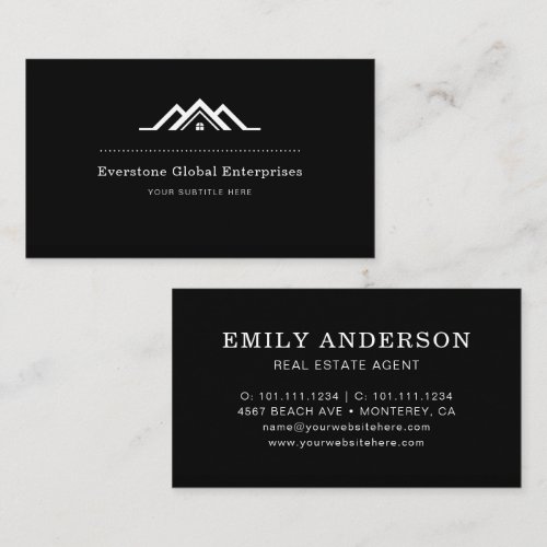 Simple Real Estate Agent Business Card