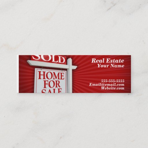 Customizable simple real estate card business card