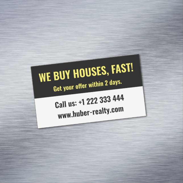 Simple Real Estate Investor Business Card Magnet (In Situ)